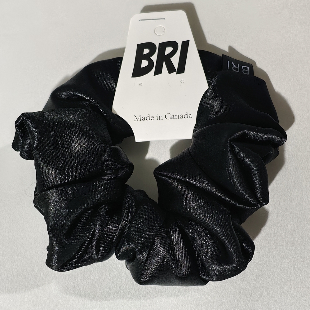 BRi Shimmering Black Nila Hair Scrunchie handmade